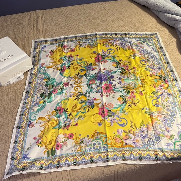 Camilla Catarina Spritz Silk Square Scarf - Picture 4 of 10